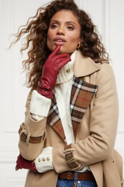 Holland Cooper Monogram Leather Gloves<Women Gloves|Gloves