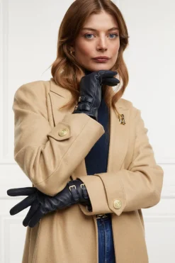 Holland Cooper Monogram Leather Gloves<Women Gloves|Gloves