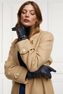 Holland Cooper Monogram Leather Gloves<Women Gloves|Gloves