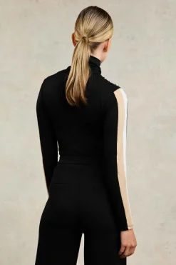 Holland Cooper Panel Long Sleeve Roll Neck<Women Tops