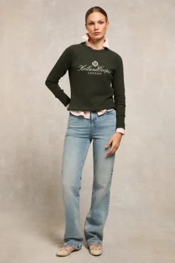 Holland Cooper Script Crew Sweat<Women Hoodies & Sweatshirts|Sweatshirts