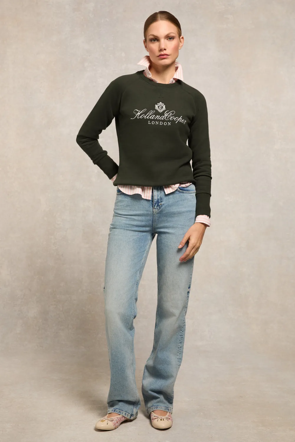 Holland Cooper Script Crew Sweat<Women Hoodies & Sweatshirts|Sweatshirts