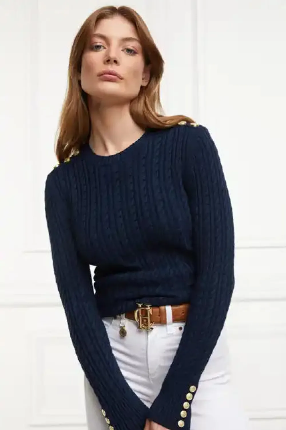 Holland Cooper Seattle Cable Crew Knit<Women Knitwear