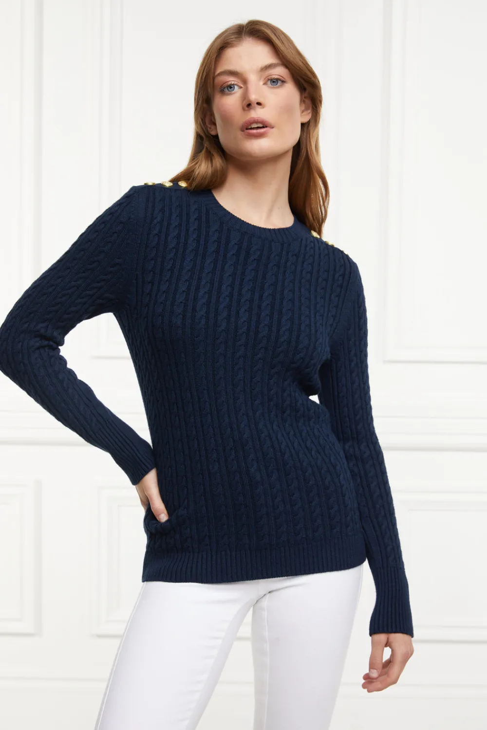 Holland Cooper Seattle Cable Crew Knit<Women Knitwear