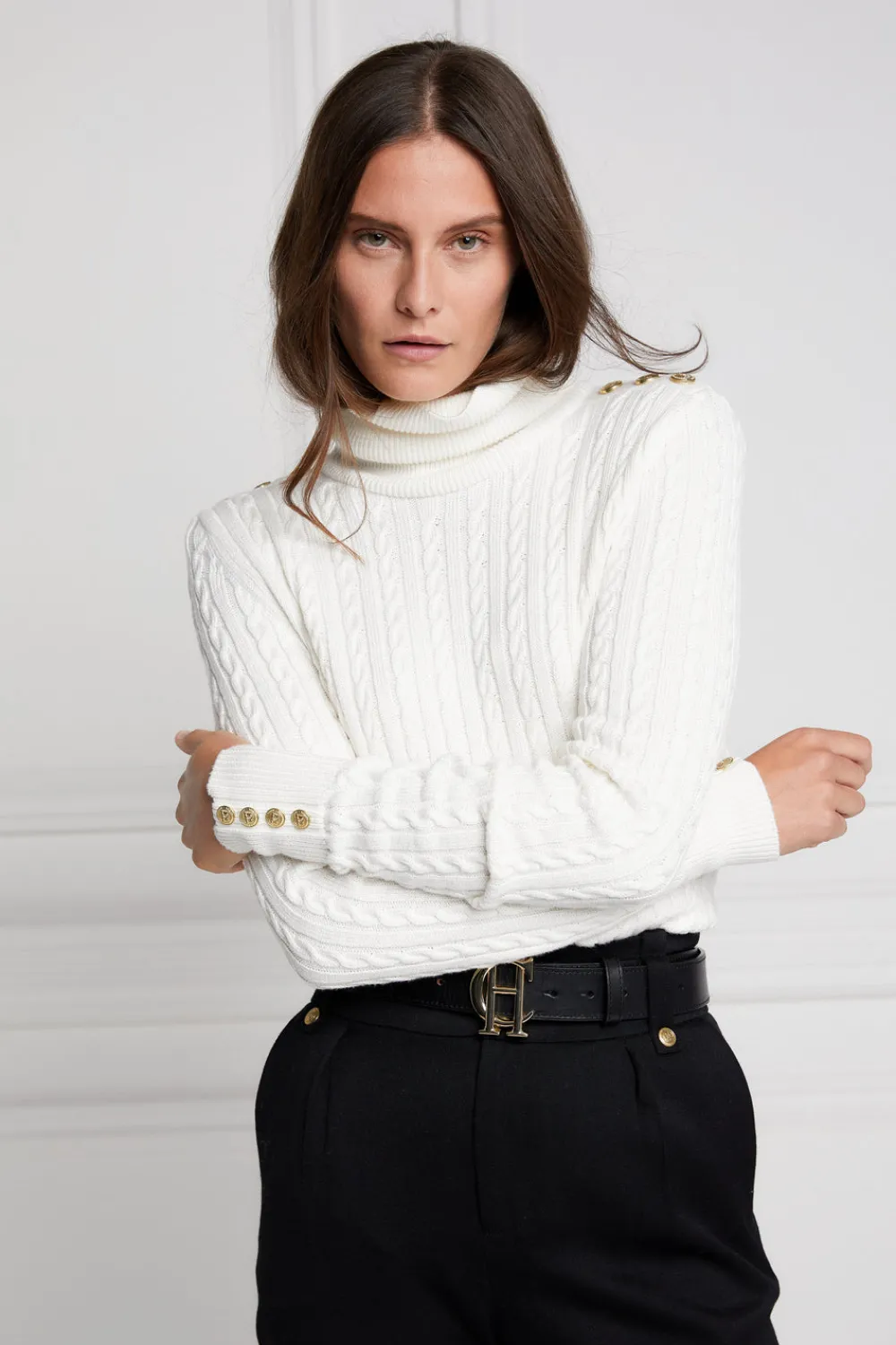 Holland Cooper Seattle Roll Neck Cable Knit<Women Knitwear