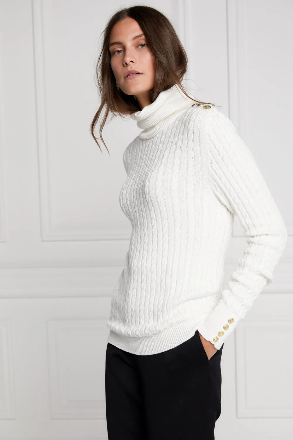 Holland Cooper Seattle Roll Neck Cable Knit<Women Knitwear