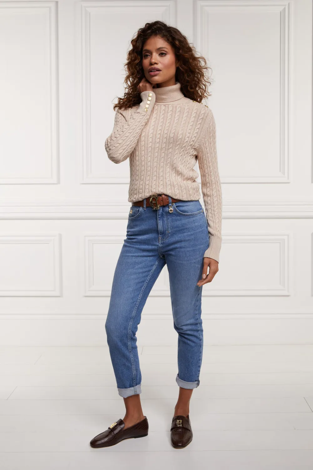 Holland Cooper Seattle Roll Neck Cable Knit<Women Knitwear