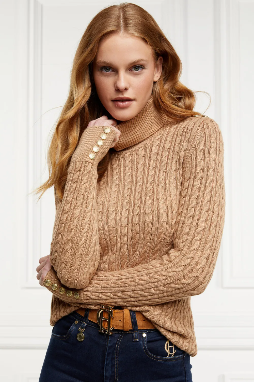 Holland Cooper Seattle Roll Neck Cable Knit<Women Knitwear
