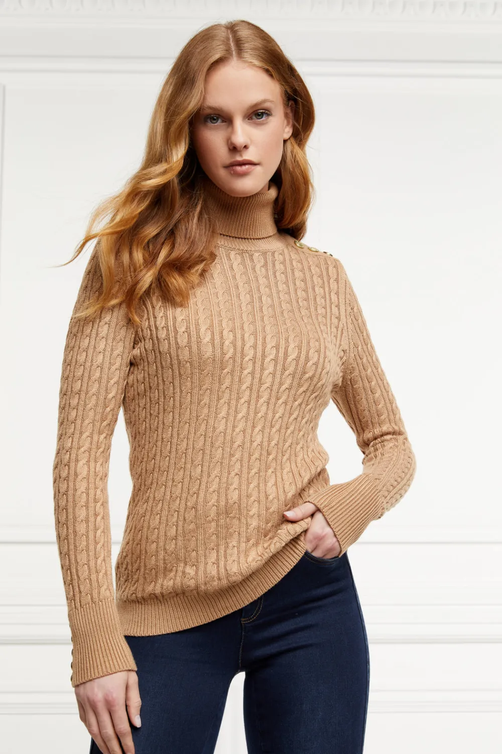 Holland Cooper Seattle Roll Neck Cable Knit<Women Knitwear