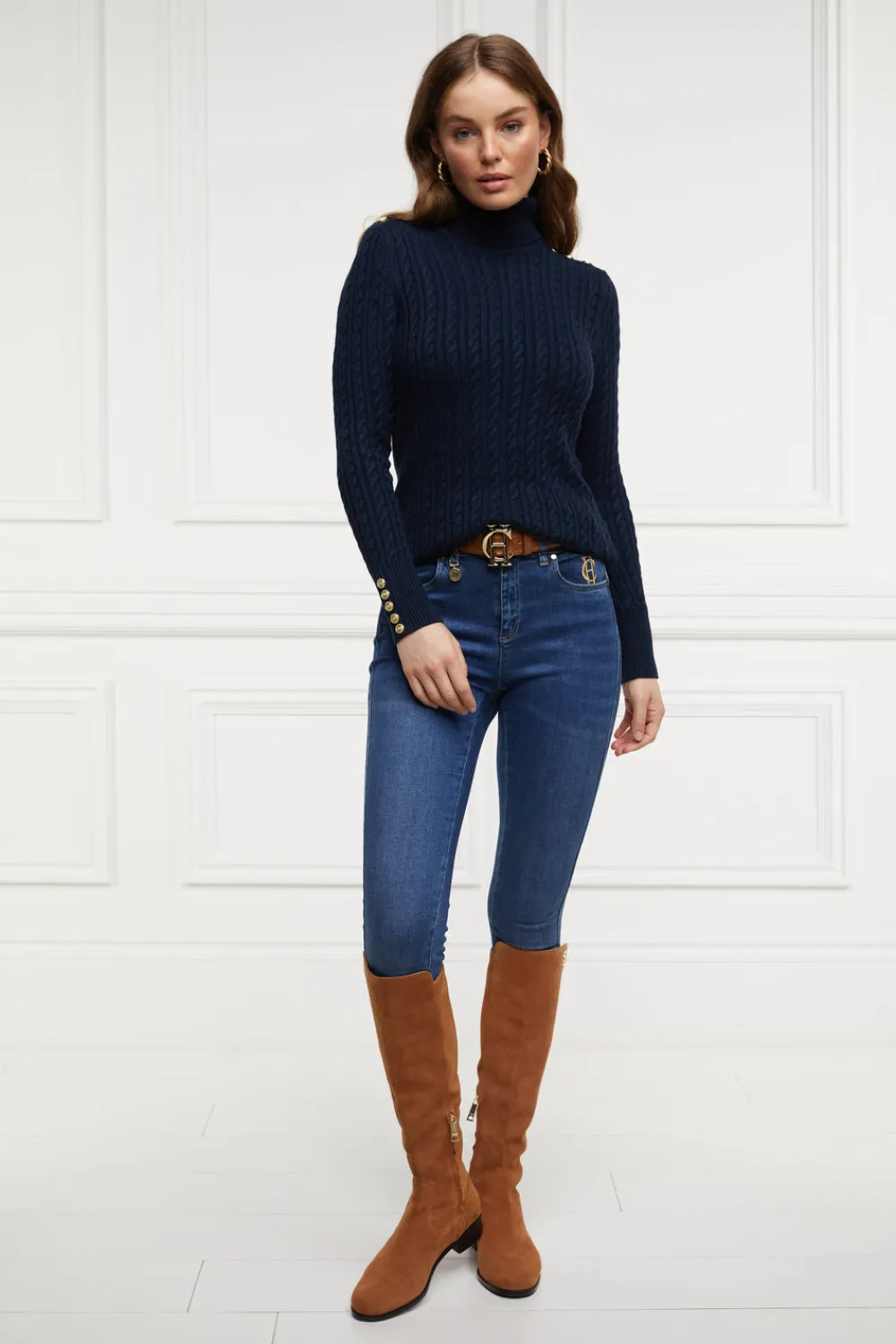 Holland Cooper Seattle Roll Neck Cable Knit<Women Knitwear