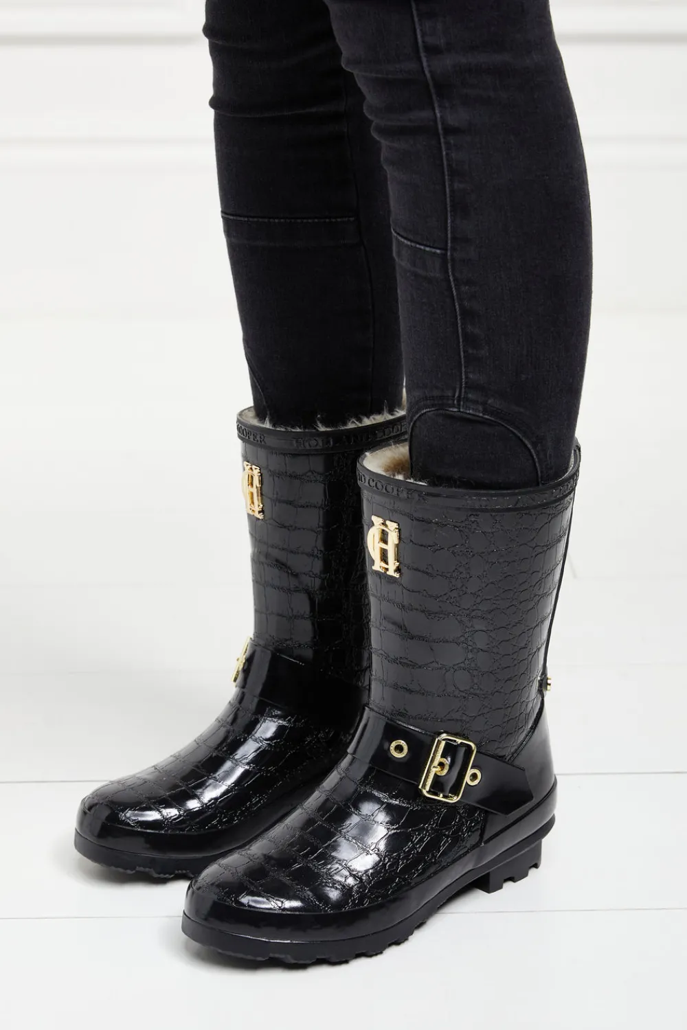Holland Cooper Sherpa Lined Chelsea Wellington<Women Wellington Boots