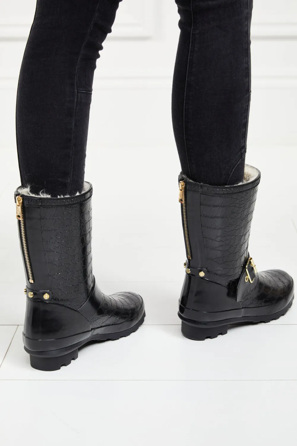 Holland Cooper Sherpa Lined Chelsea Wellington<Women Wellington Boots