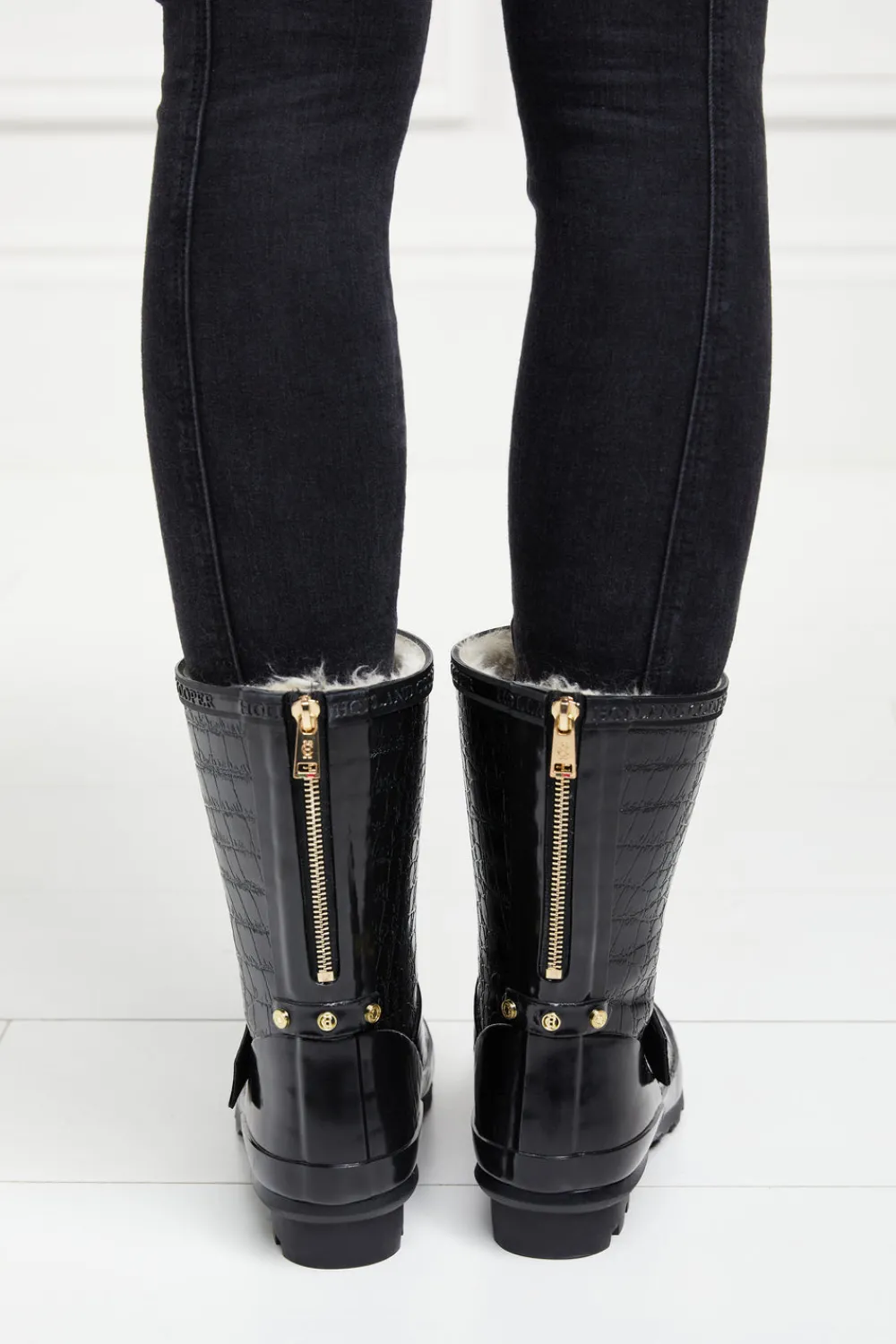 Holland Cooper Sherpa Lined Chelsea Wellington<Women Wellington Boots