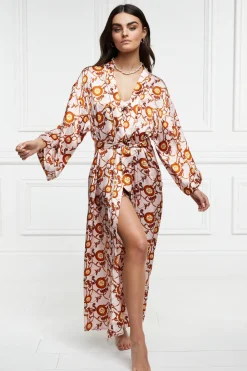 Holland Cooper Silk Full Length Dressing Gown<Women Sleepwear