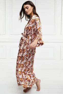 Holland Cooper Silk Full Length Dressing Gown<Women Sleepwear
