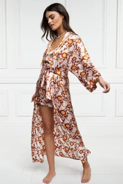 Holland Cooper Silk Full Length Dressing Gown<Women Sleepwear