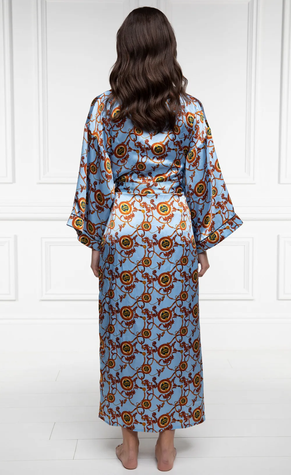 Holland Cooper Silk Full Length Dressing Gown<Women Sleepwear