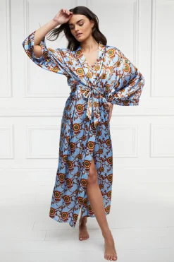 Holland Cooper Silk Full Length Dressing Gown<Women Sleepwear