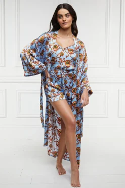 Holland Cooper Silk Full Length Dressing Gown<Women Sleepwear