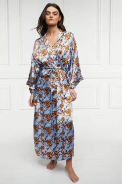 Holland Cooper Silk Full Length Dressing Gown<Women Sleepwear
