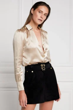 Holland Cooper Silk V-Neck Blouse<Women Shirts & Blouses