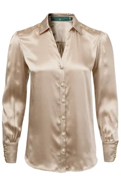 Holland Cooper Silk V-Neck Blouse<Women Shirts & Blouses