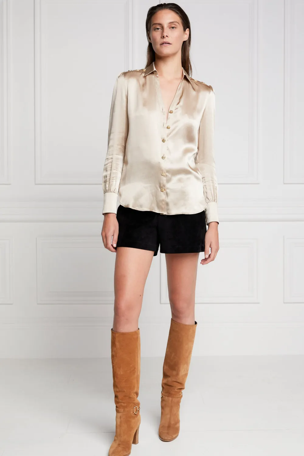 Holland Cooper Silk V-Neck Blouse<Women Shirts & Blouses