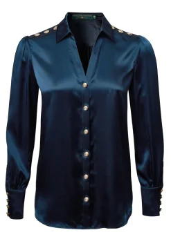 Holland Cooper Silk V-Neck Blouse<Women Shirts & Blouses