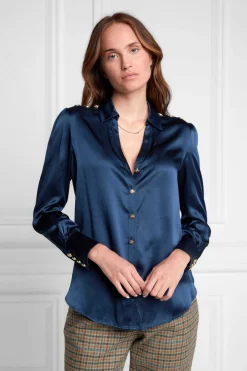 Holland Cooper Silk V-Neck Blouse<Women Shirts & Blouses