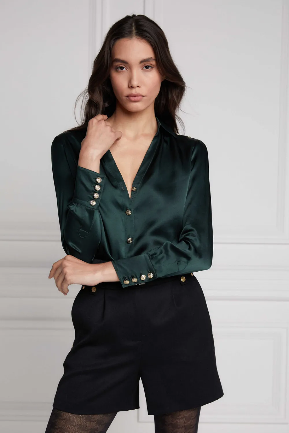 Holland Cooper Silk V-Neck Blouse<Women Shirts & Blouses