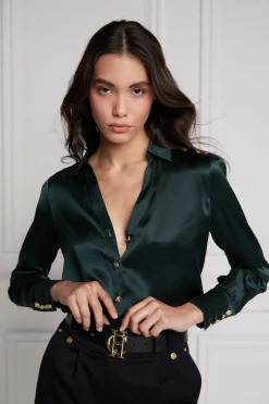 Holland Cooper Silk V-Neck Blouse<Women Shirts & Blouses