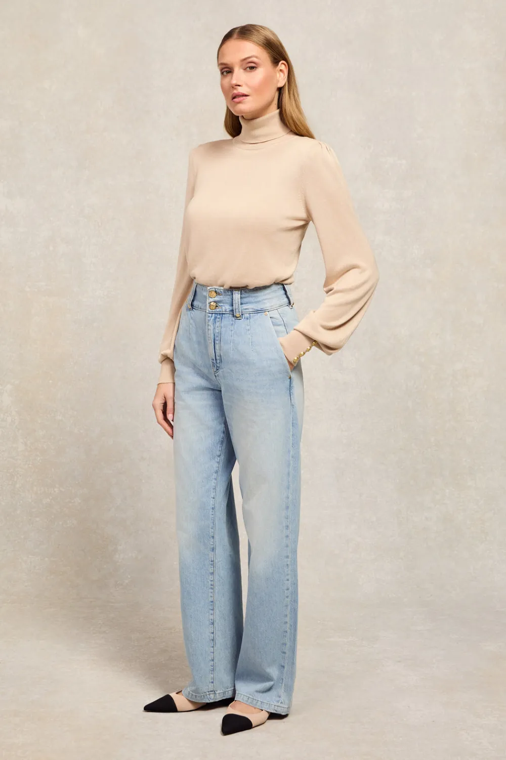 Holland Cooper Tailored Wide Leg Jean<Women Jeans