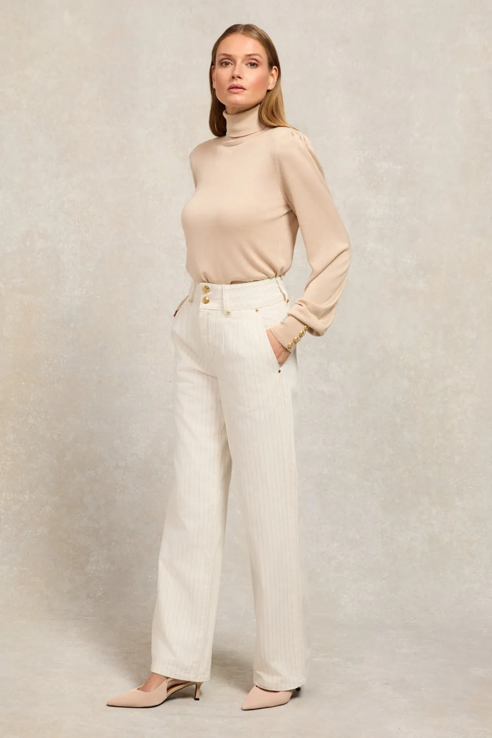 Holland Cooper Tailored Wide Leg Jean<Women Jeans