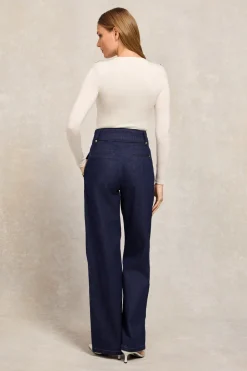 Holland Cooper Tailored Wide Leg Jean<Women Jeans