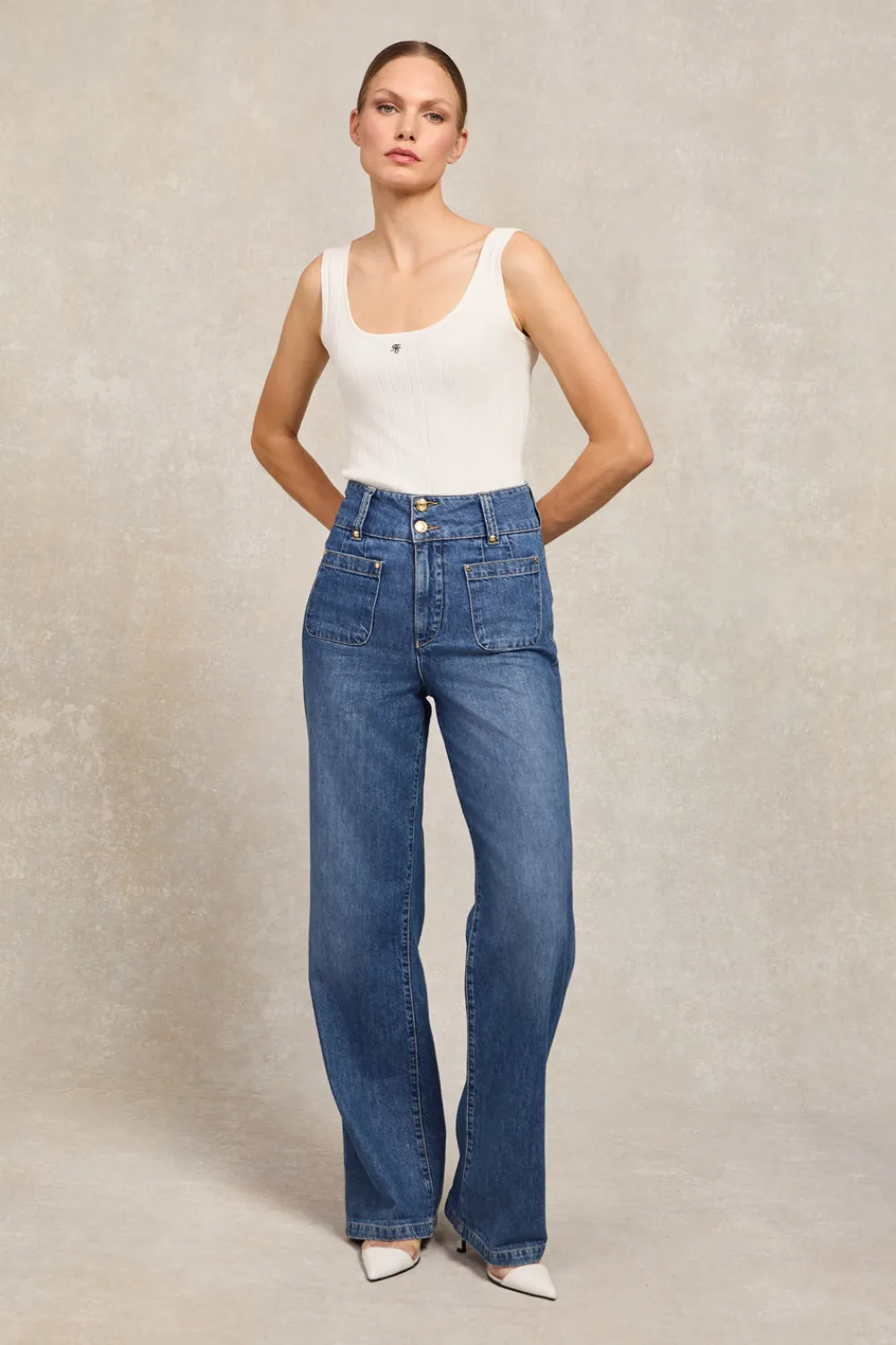 Holland Cooper Tiffany Wide Leg Jean<Women Jeans