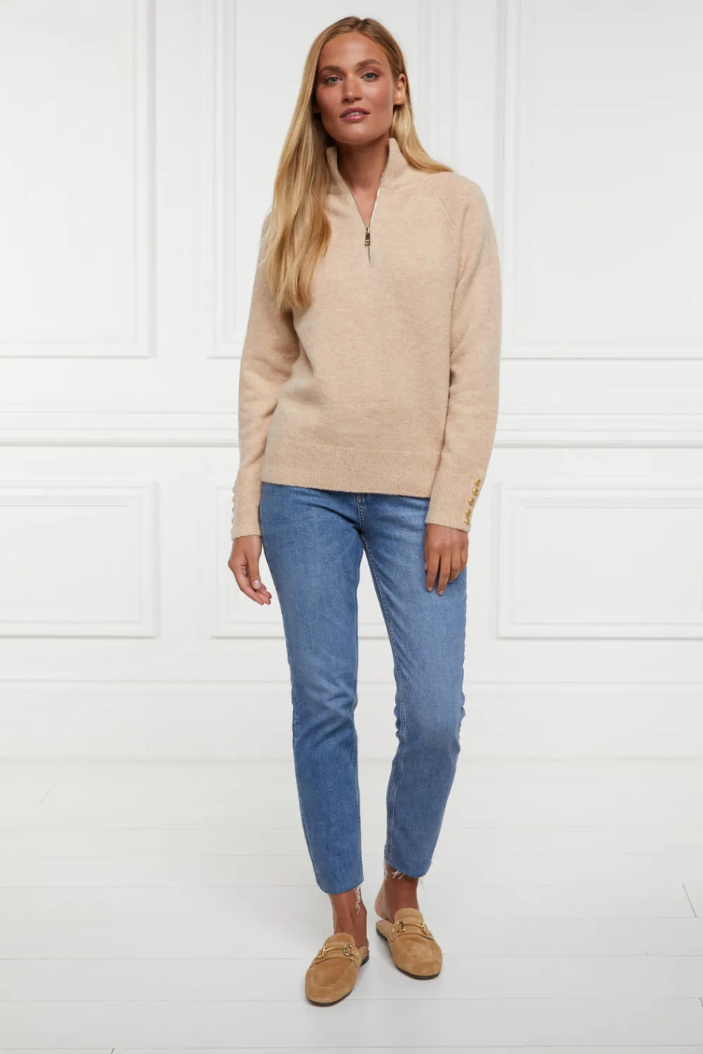 Holland Cooper Tori Quarter Zip Knit<Women Knitwear