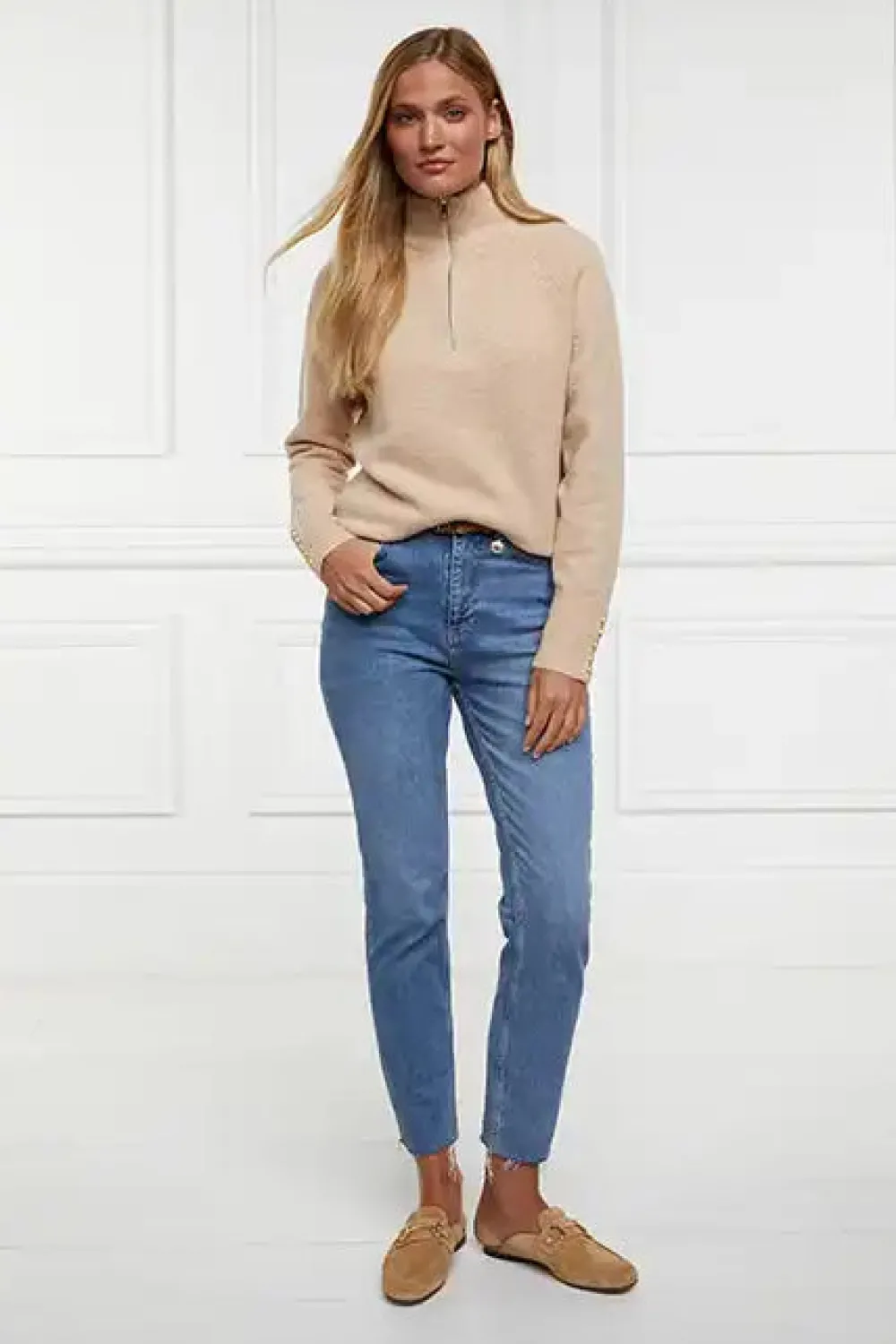 Holland Cooper Tori Quarter Zip Knit<Women Knitwear