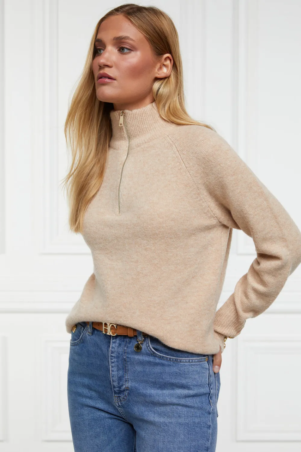 Holland Cooper Tori Quarter Zip Knit<Women Knitwear