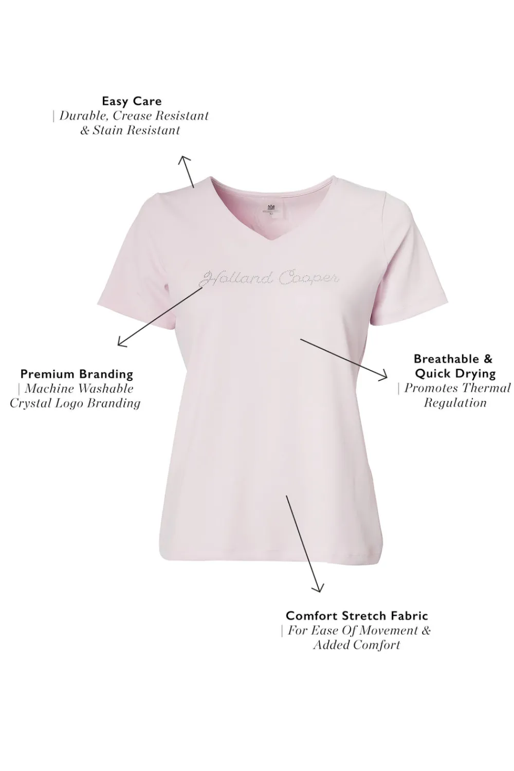 Holland Cooper Training V-Neck Tee< Polo Shirts & Tees