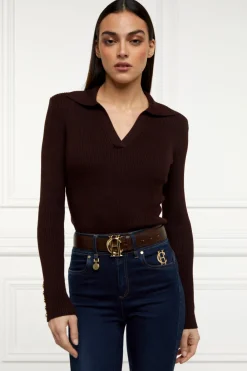 Holland Cooper V-Neck Rib Top<Women Knitwear|Tops